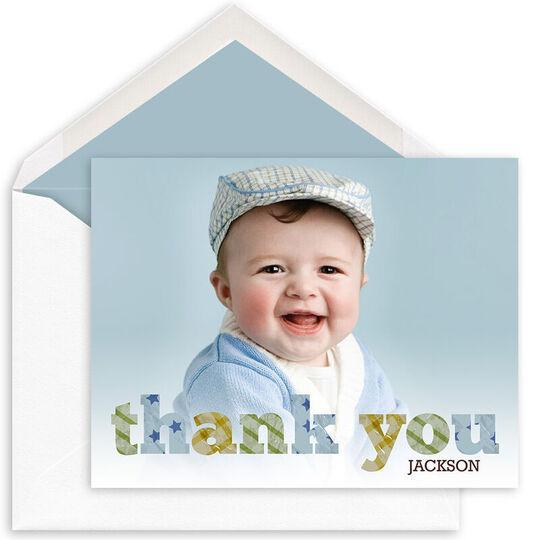 Thank You Pattern Folded Note Cards